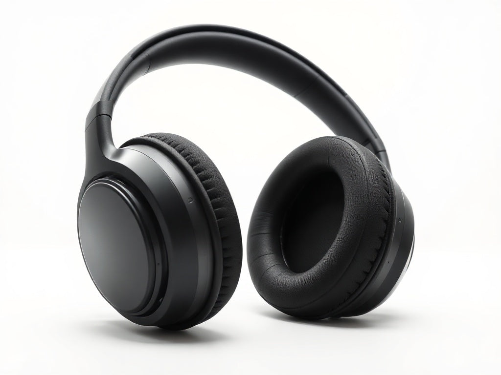 Futuristic open-ear wireless hybrid headphones with airflow vents on a clean white background