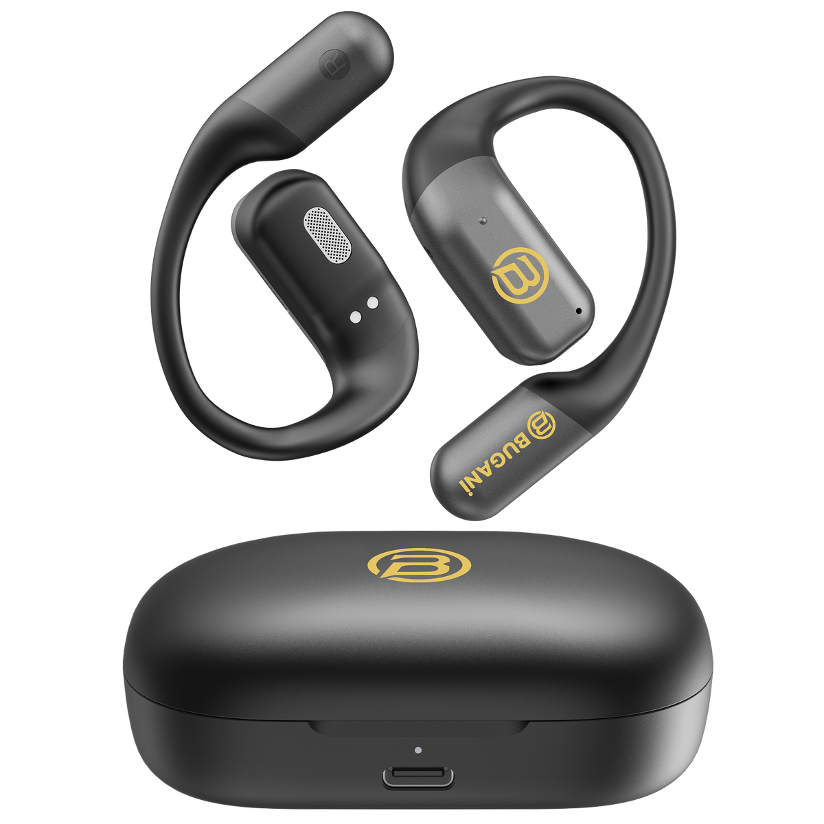 BUGANi Free B10 open-ear earbuds with AI language translation
