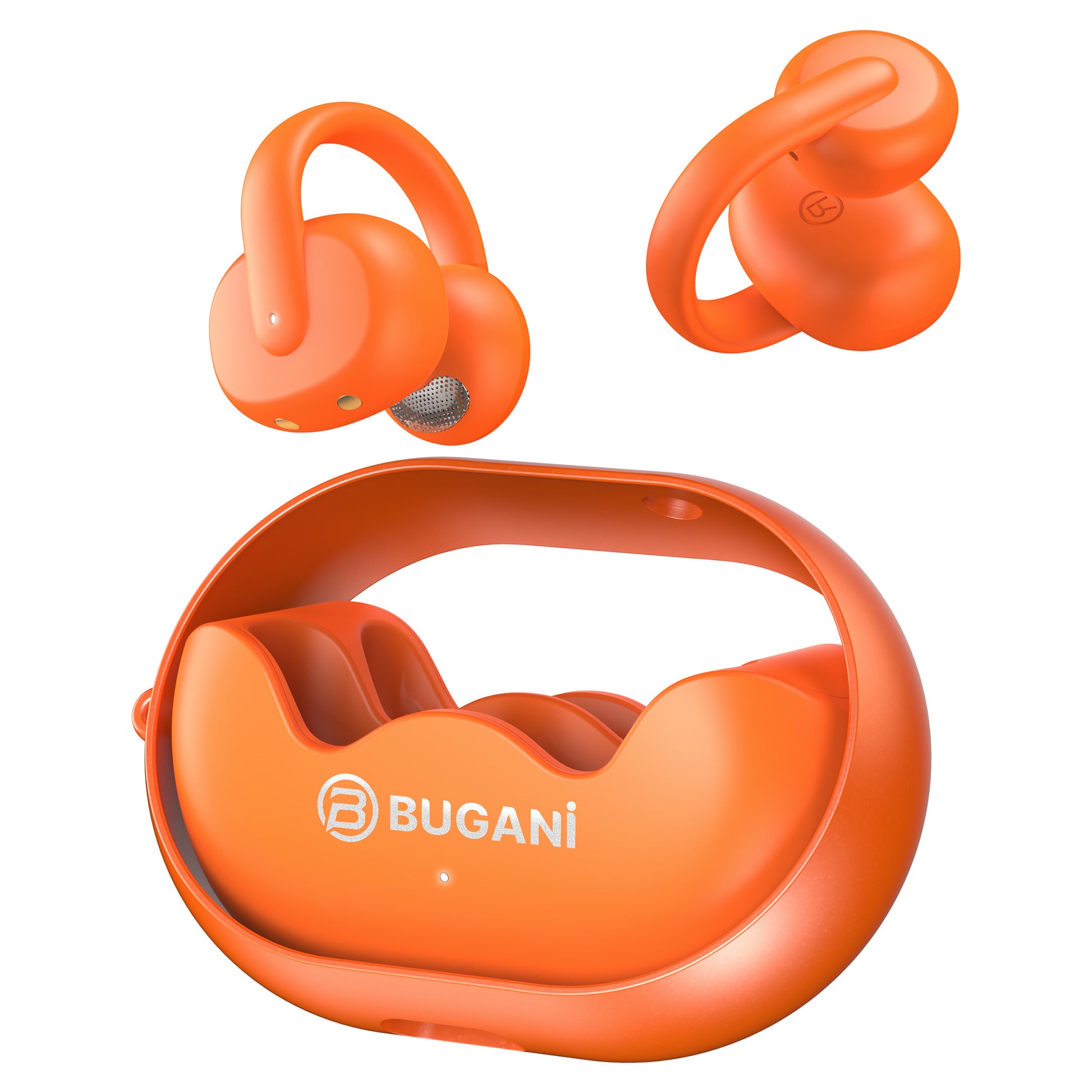 BUGANi Clip B21 Clip-on Wireless Earbuds with Soft Silicone Carry Lanyard