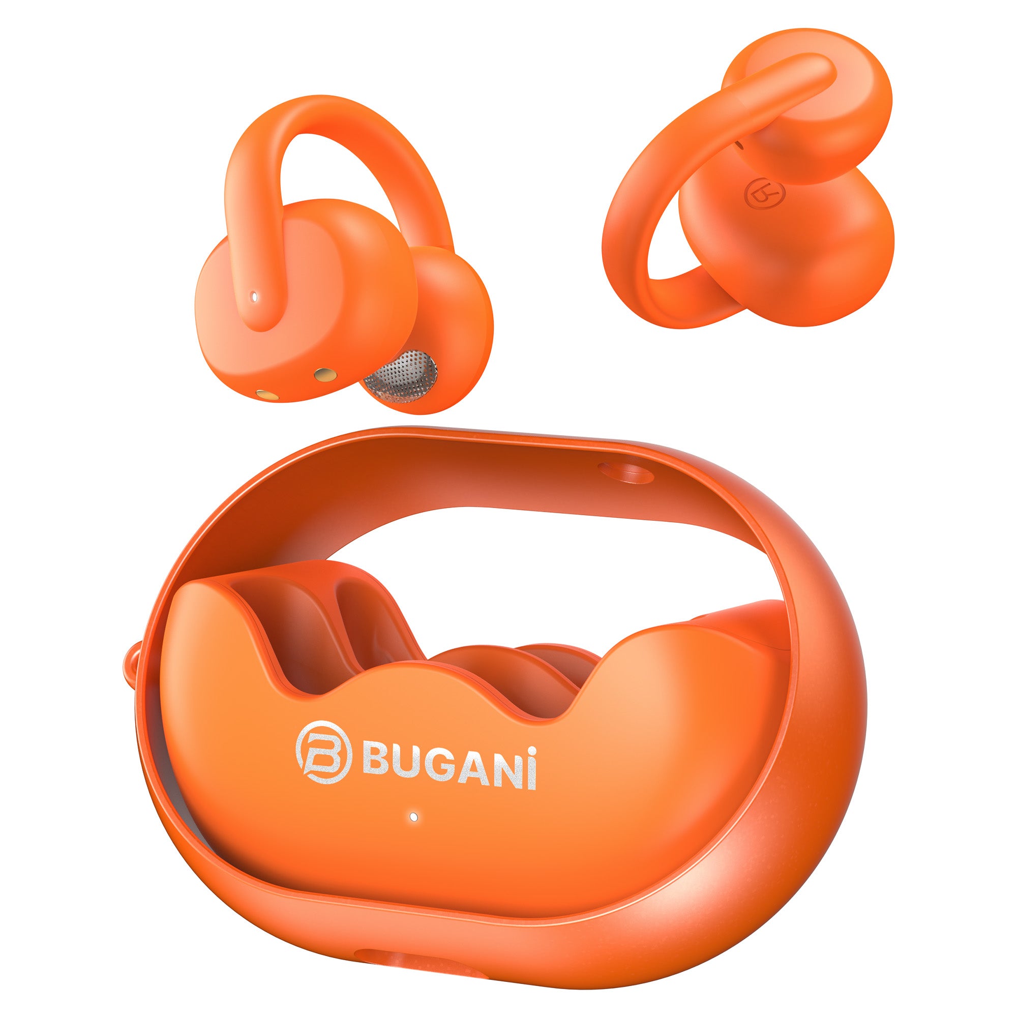 BUGANi Clip B21 Clip-on Wireless Earbuds with Soft Silicone Carry Lanyard