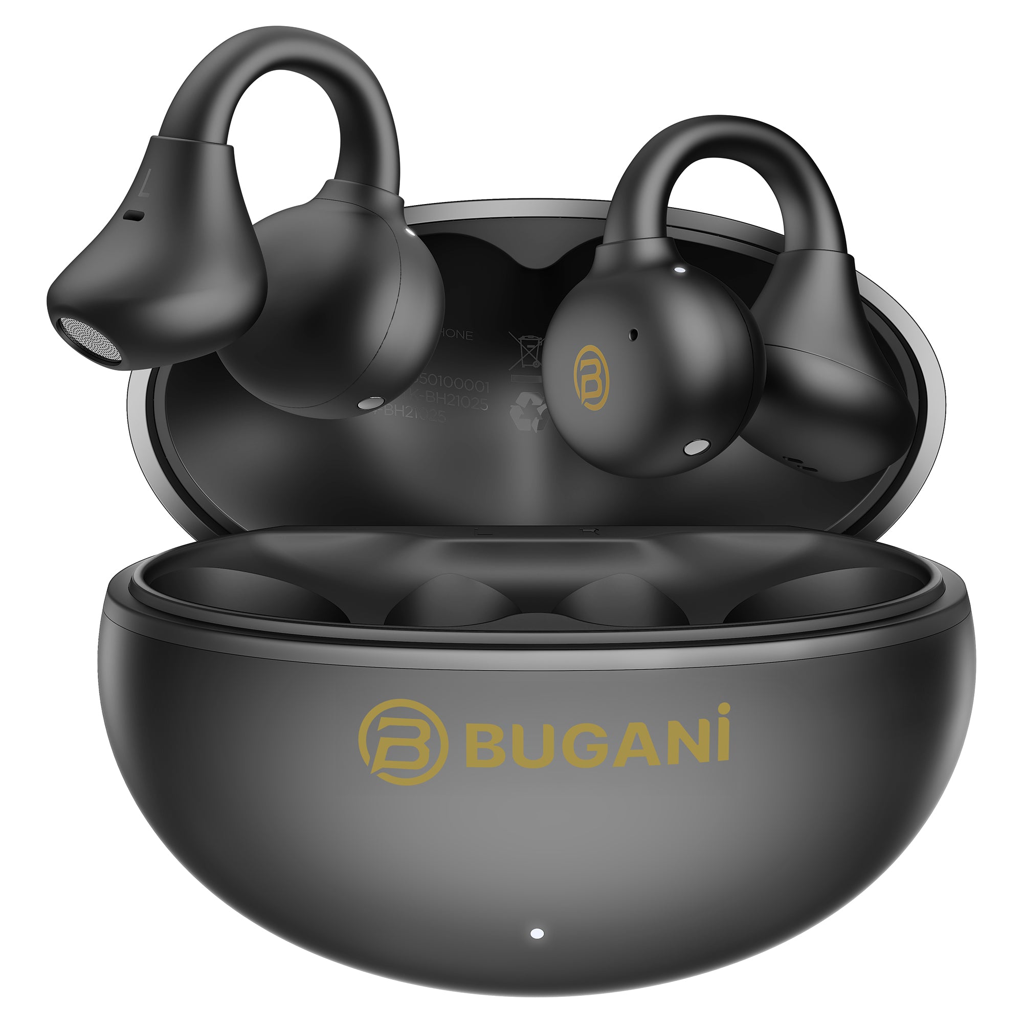 BUGANi Fit B17 Open-Ear Clip-On Wireless Earbuds with Immersive Hi-Fi Sound