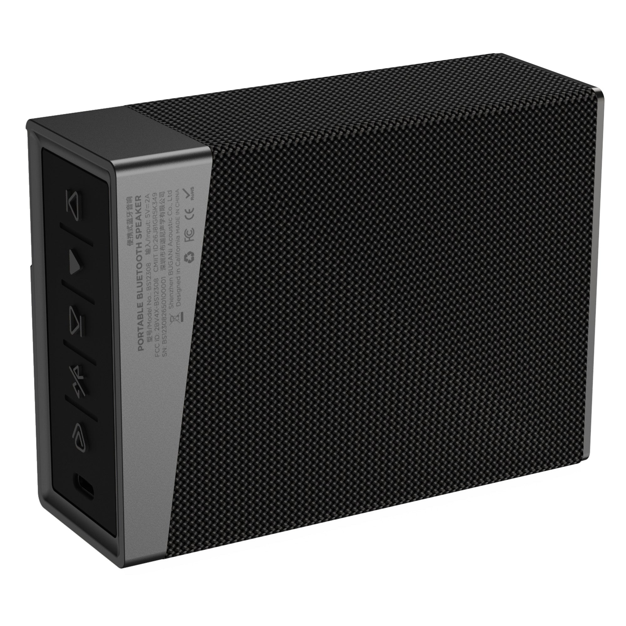 BUGANi Brief Go Portable Bluetooth Speaker with Auracast™ Multi-Speaker Connection