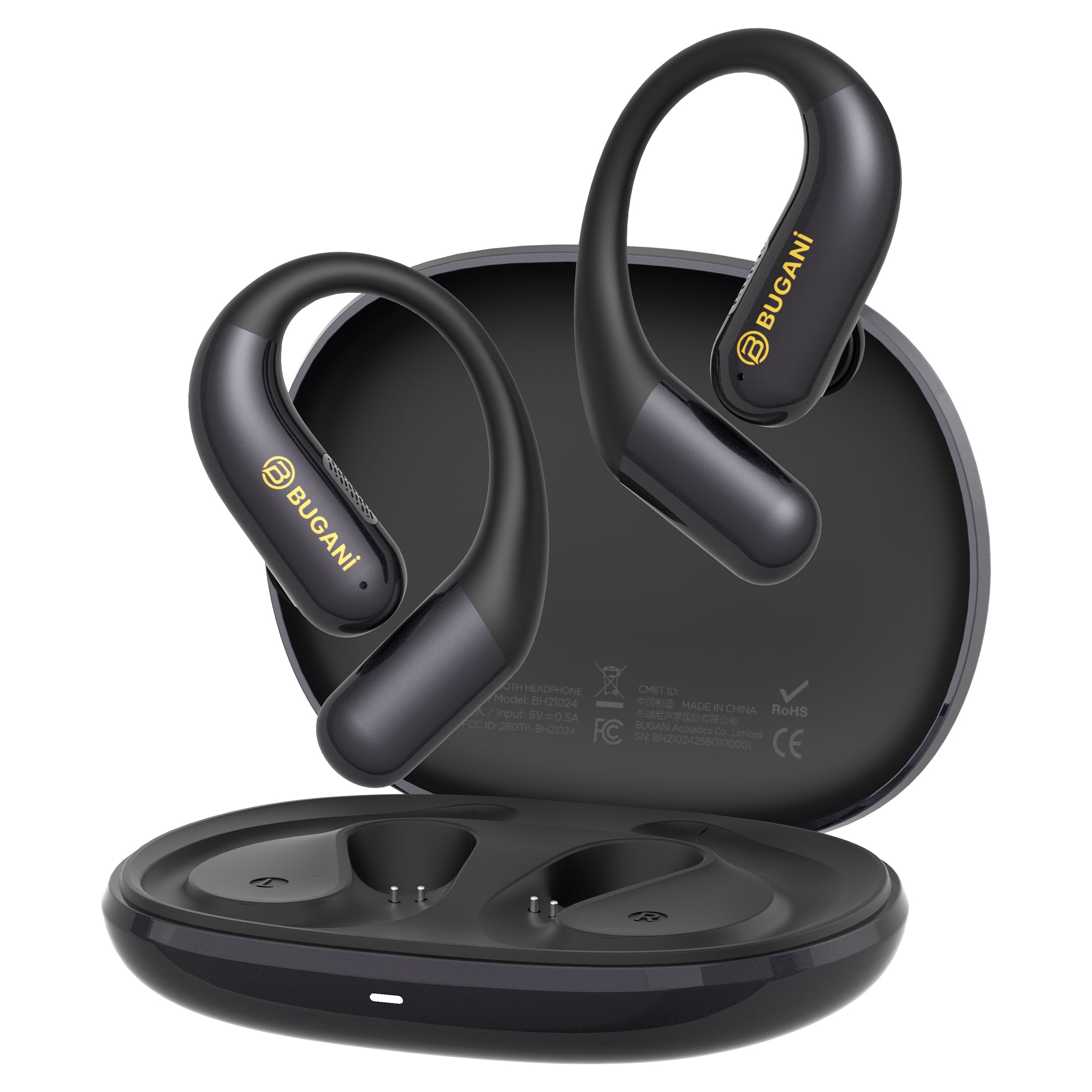 Cuffie Bluetooth 5.4 BUGANI In-ear Con ENC, 32 Ore Di Autonomia E Ricarica USB-C – IPX6