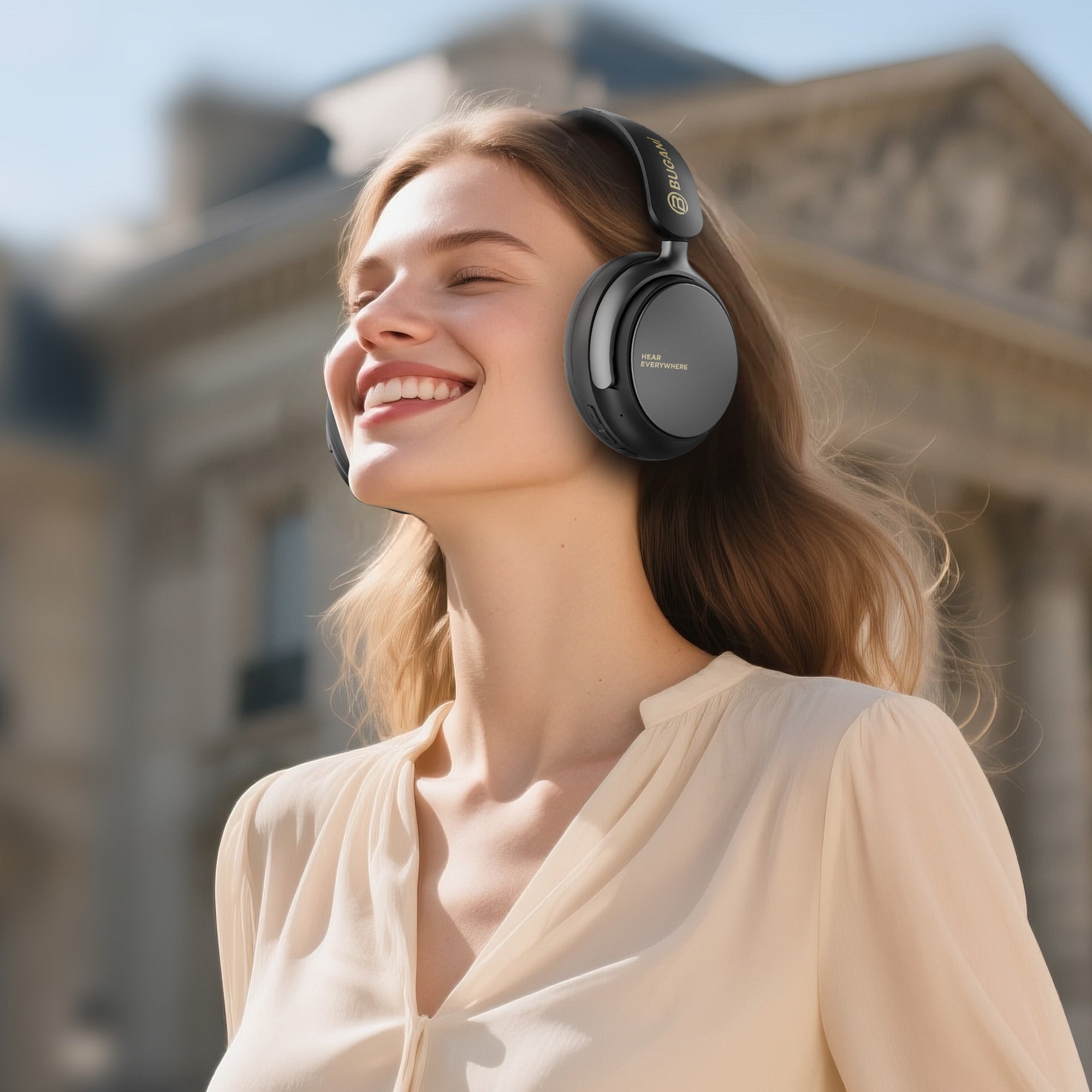 BUGANi Space BH01 Headphones with Hybrid Active Noise Canceling
