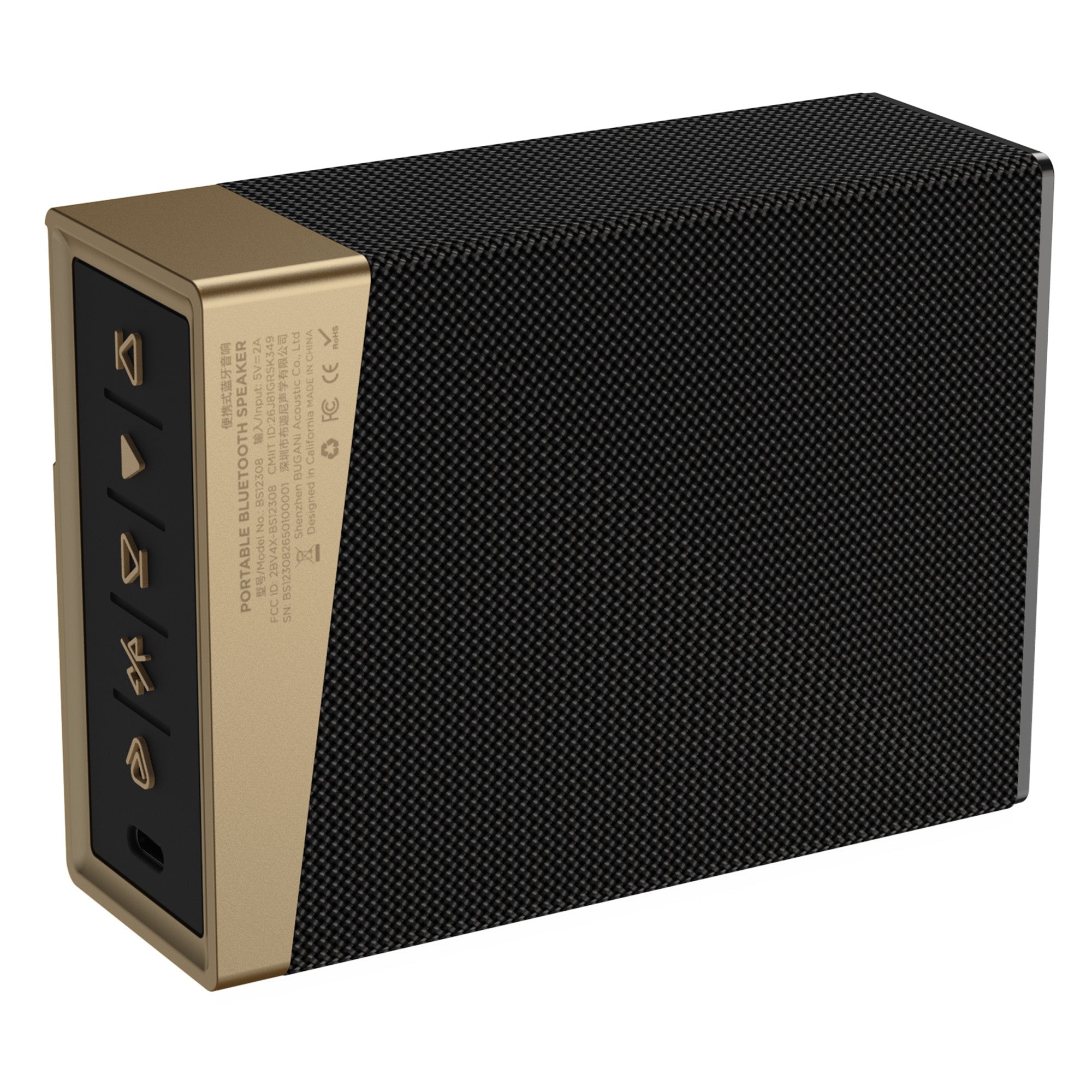 BUGANi Brief Go Portable Bluetooth Speaker with Auracast™ Multi-Speaker Connection