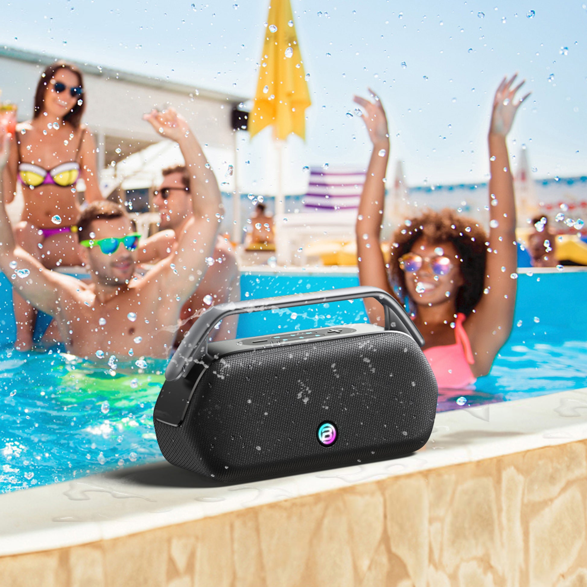 BUGANi Boost Max Portable Bluetooth Speaker with Built-in Power Bank & TWS Connection