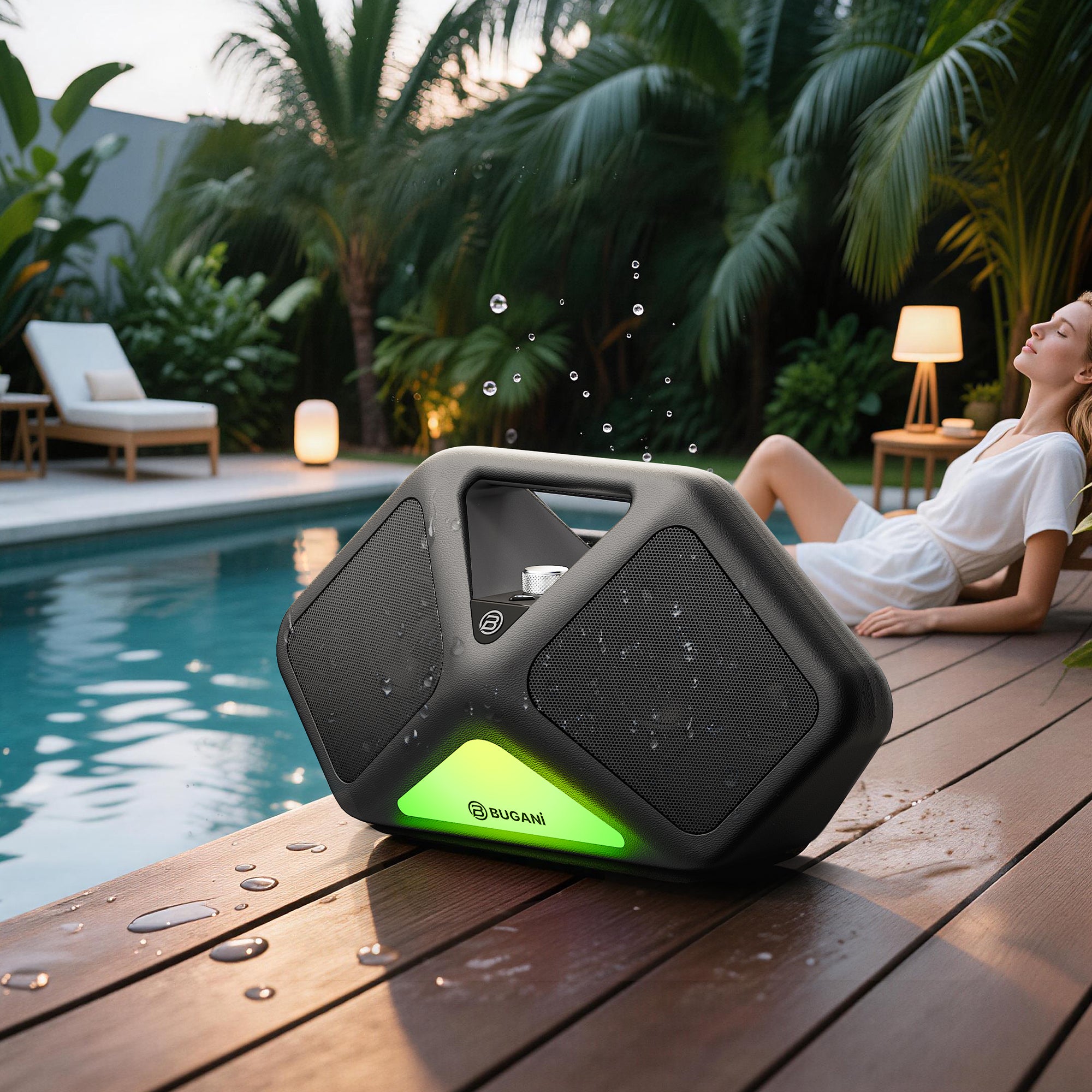 BUGANi Reform Portable Bluetooth Speaker with Atmosphere Lighting