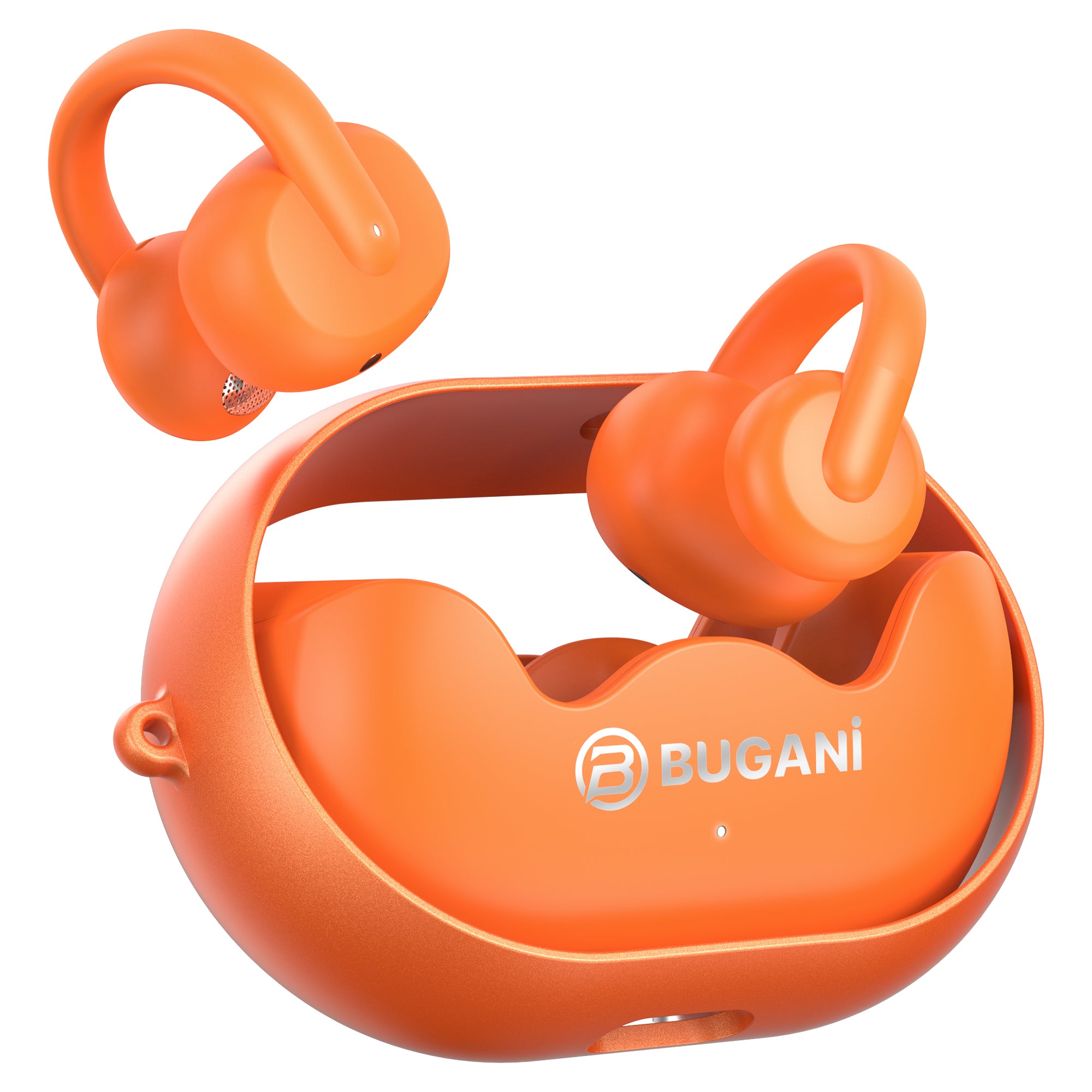 BUGANi Clip B21 Clip-on Wireless Earbuds with Soft Silicone Carry Lanyard