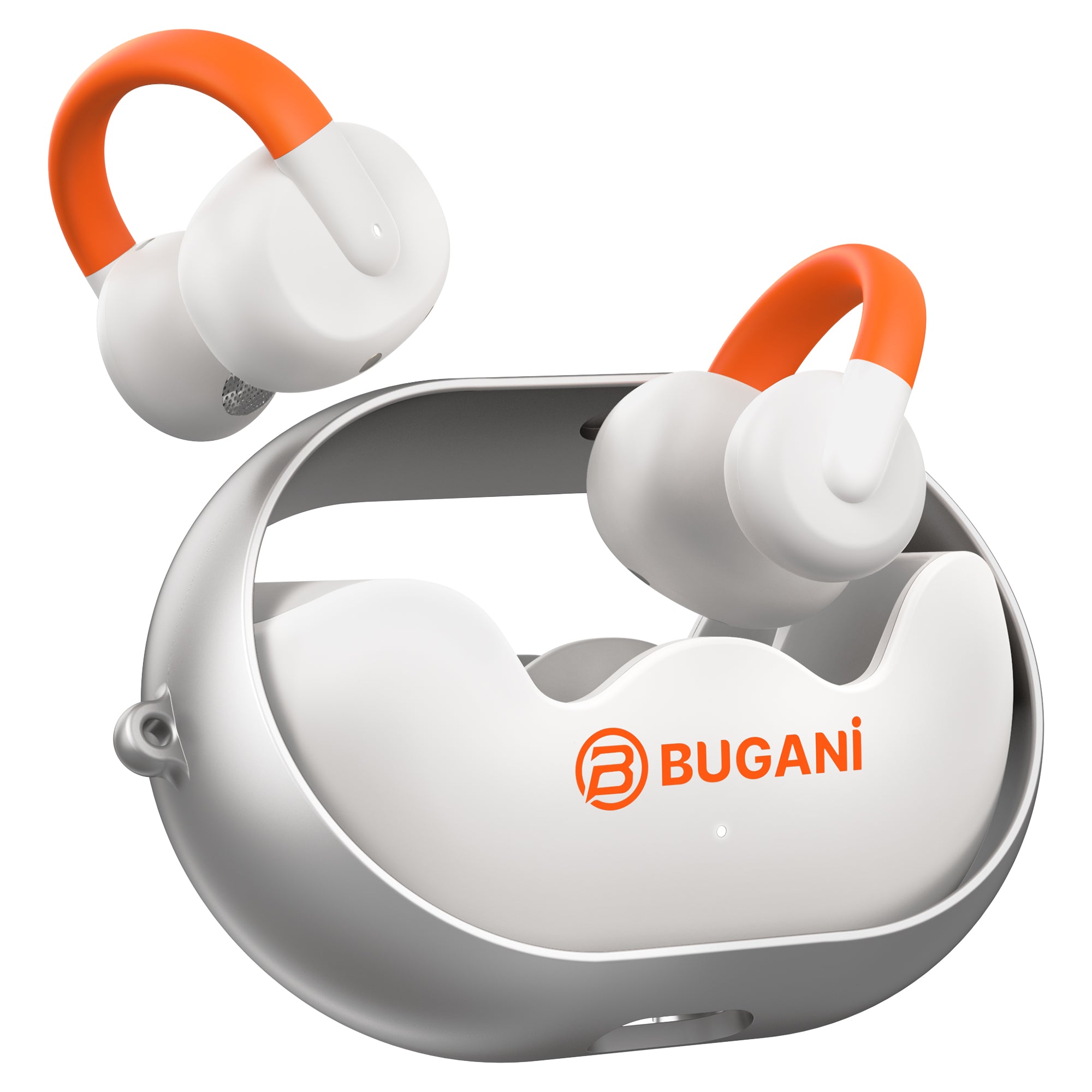 BUGANi Clip B21 Clip-on Wireless Earbuds with Soft Silicone Carry Lanyard