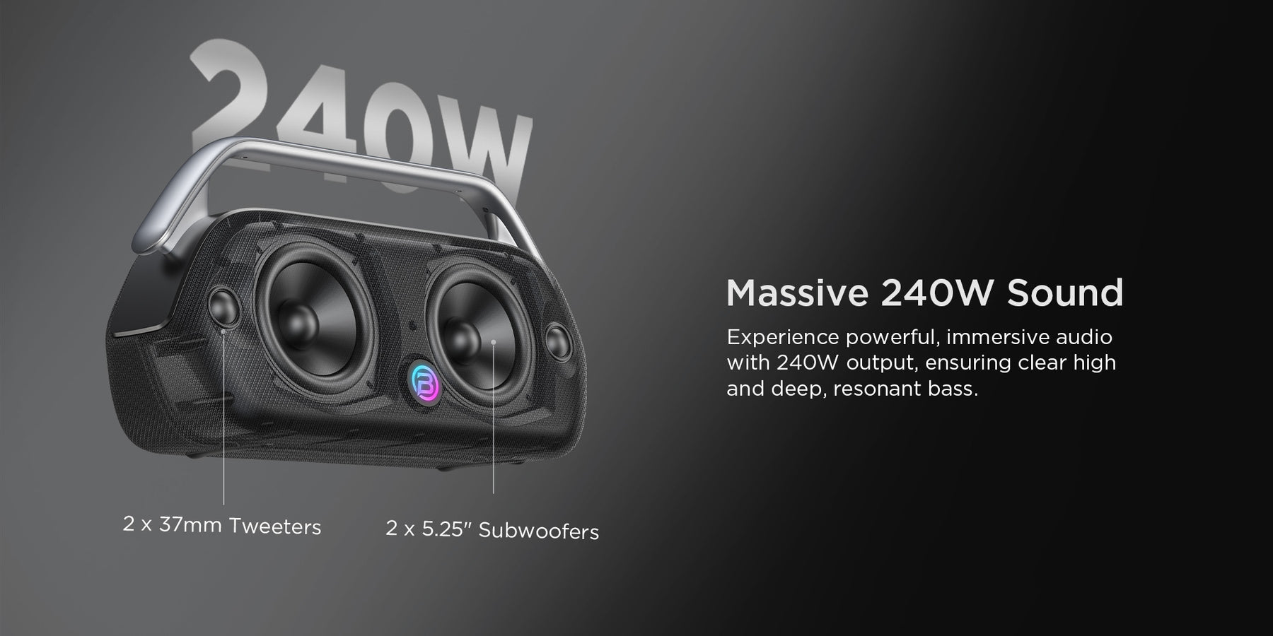 Massive 240W Sound