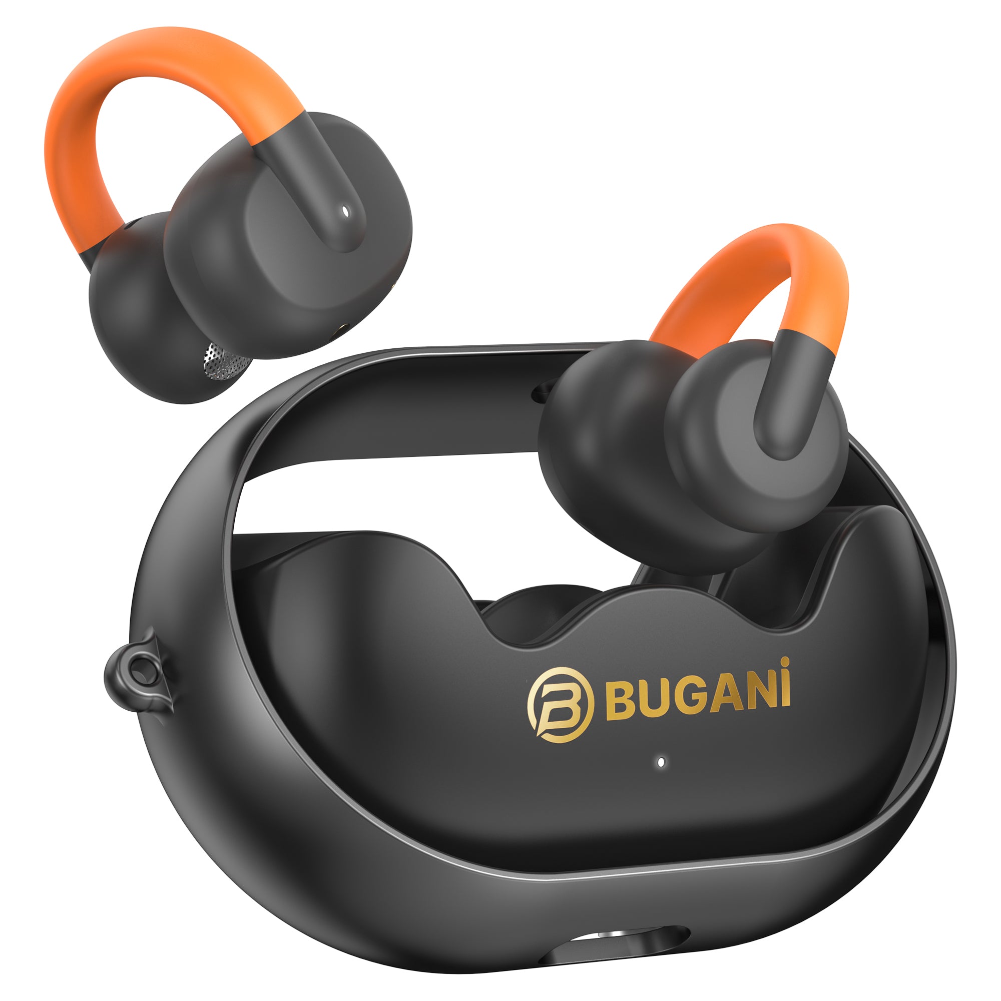 BUGANi Clip B21 Clip-on Wireless Earbuds with Soft Silicone Carry Lanyard