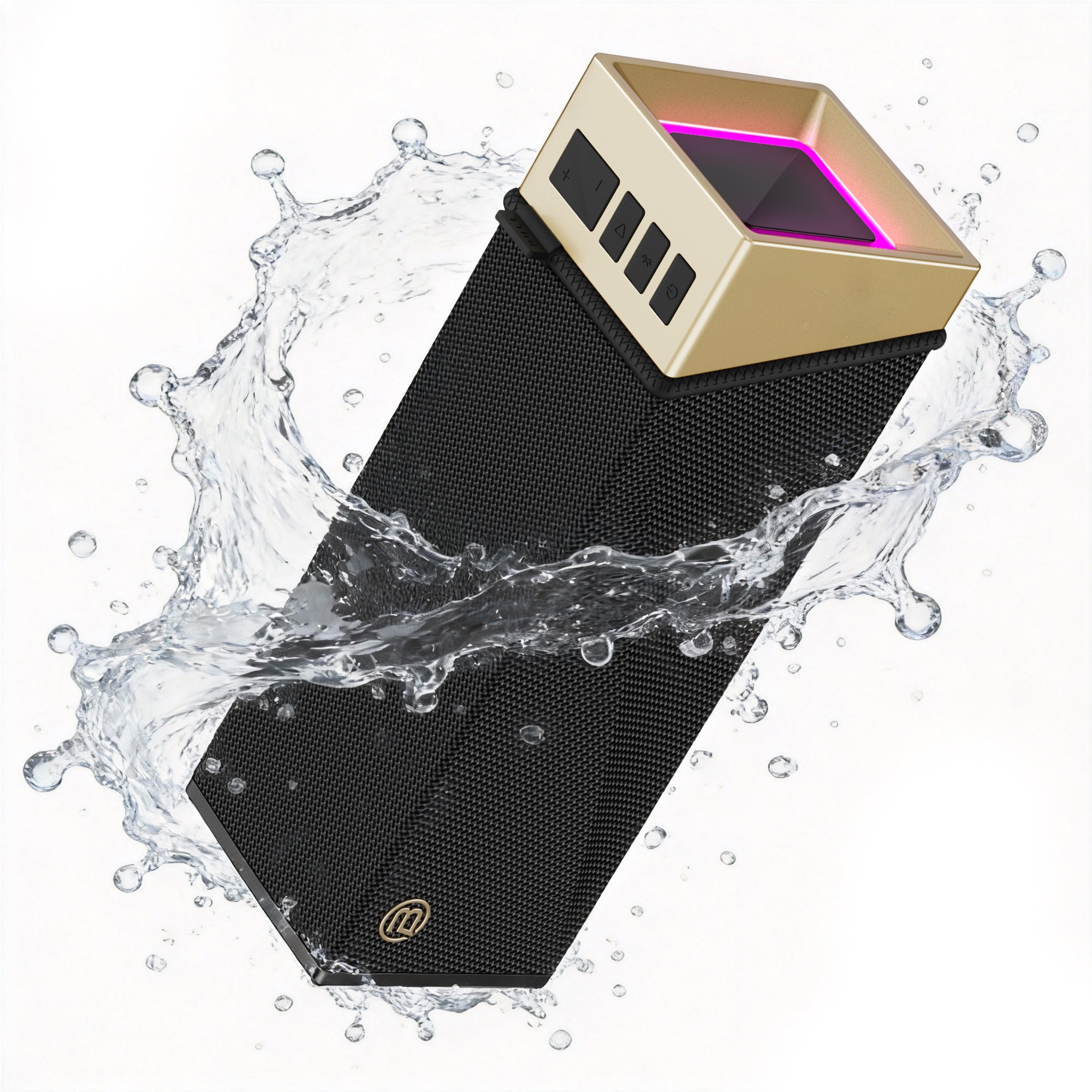 BUGANi Brief TT Portable Bluetooth Speaker with RGB Lighting Effect