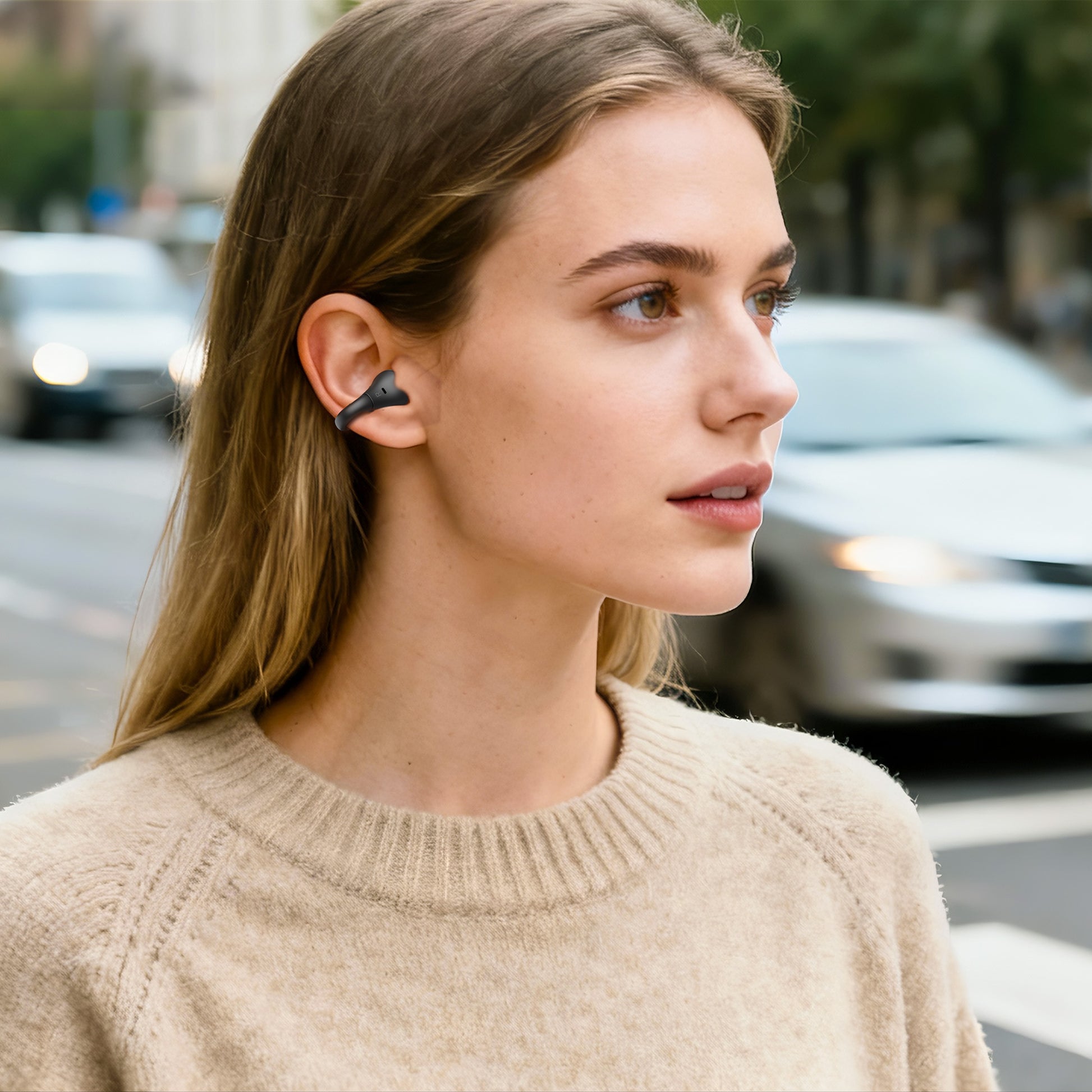 BUGANi Fit B17 Open-Ear Clip-On Wireless Earbuds with Immersive Hi-Fi Sound