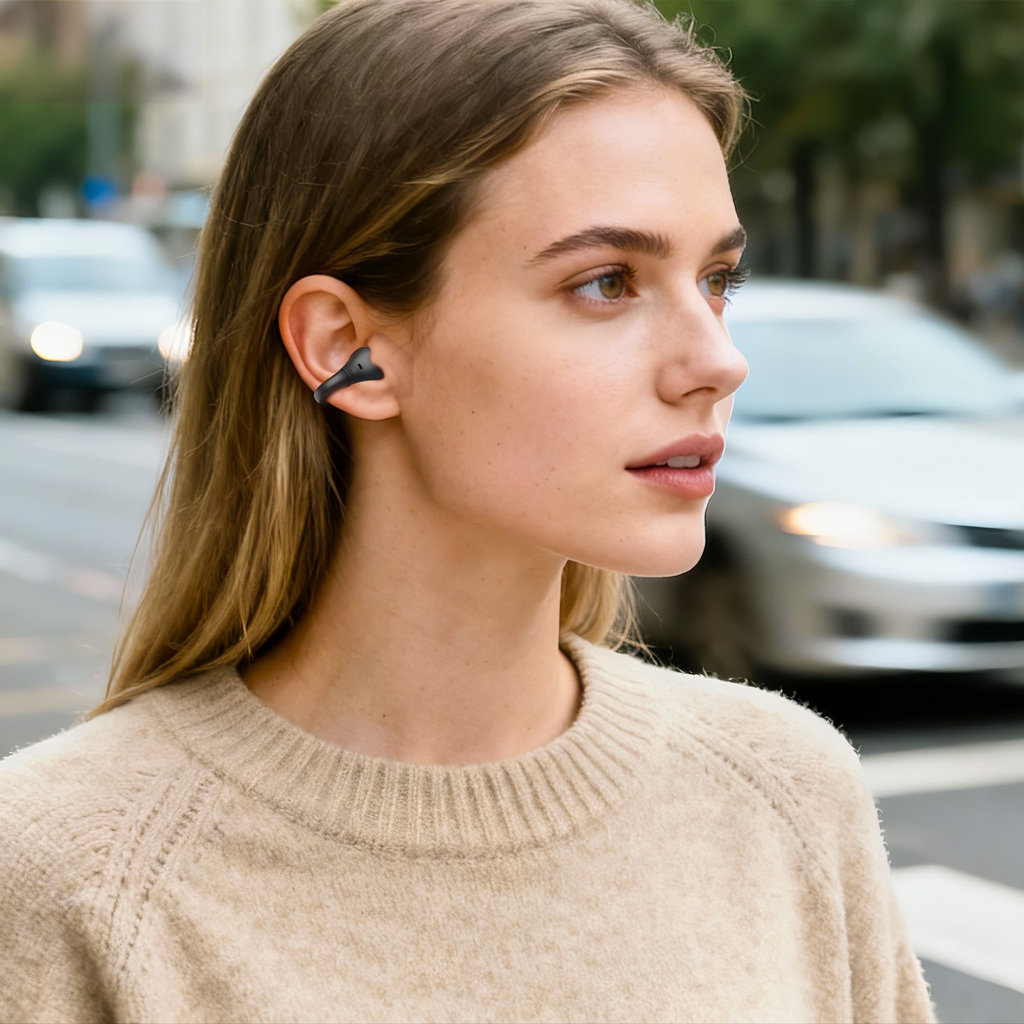 BUGANi Fit B17 Open-Ear Clip-On Wireless Earbuds with Immersive Hi-Fi Sound