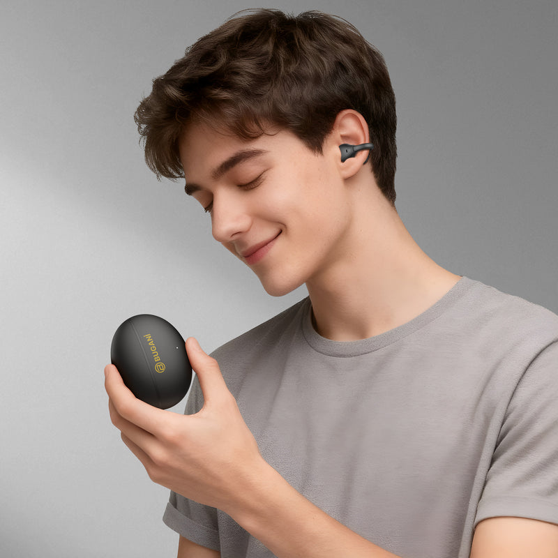 BUGANi Fit B17 Open-Ear Clip-On Wireless Earbuds with Immersive Hi-Fi Sound