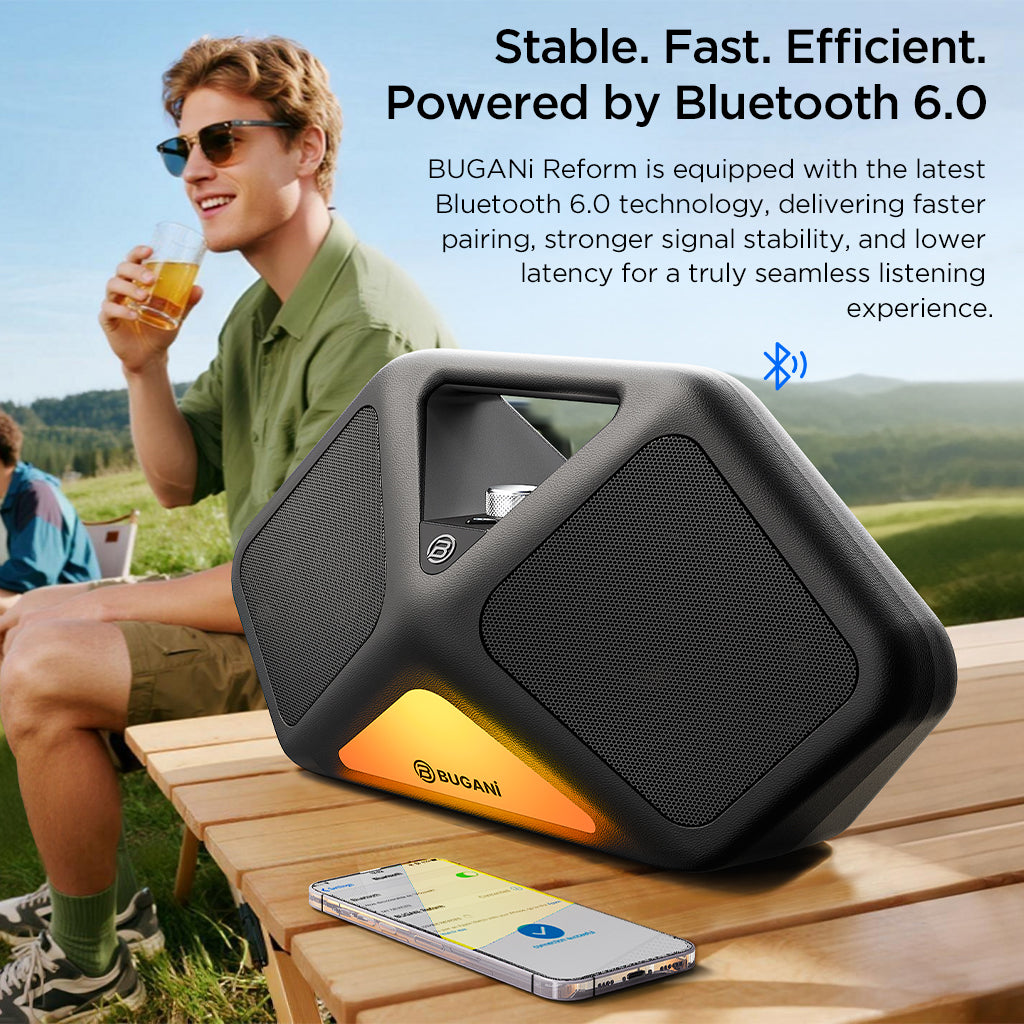BUGANi Reform M196 Speaker 120W Bluetooth 5.4 IPX5 11H Playtime