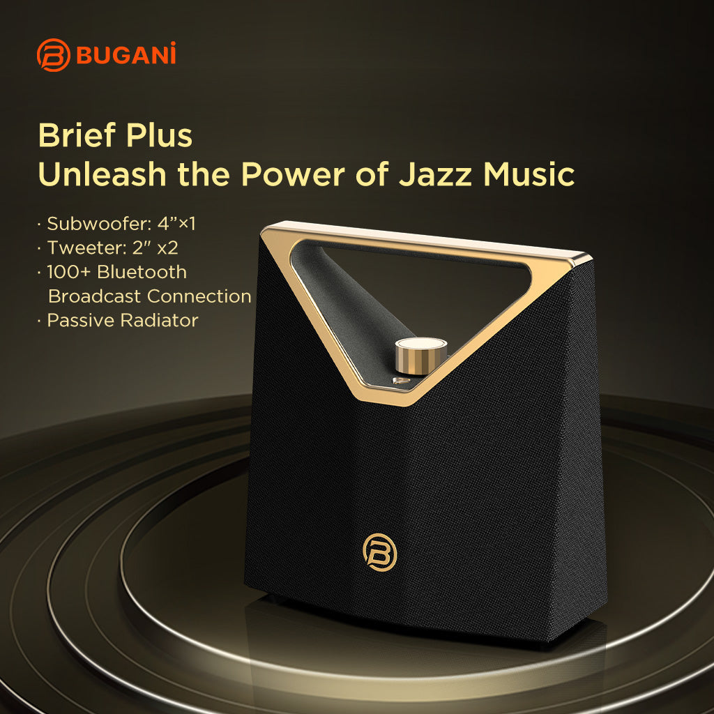BUGANi Brief Plus Portable Bluetooth Speaker with 100+ Broadcast Conne ...