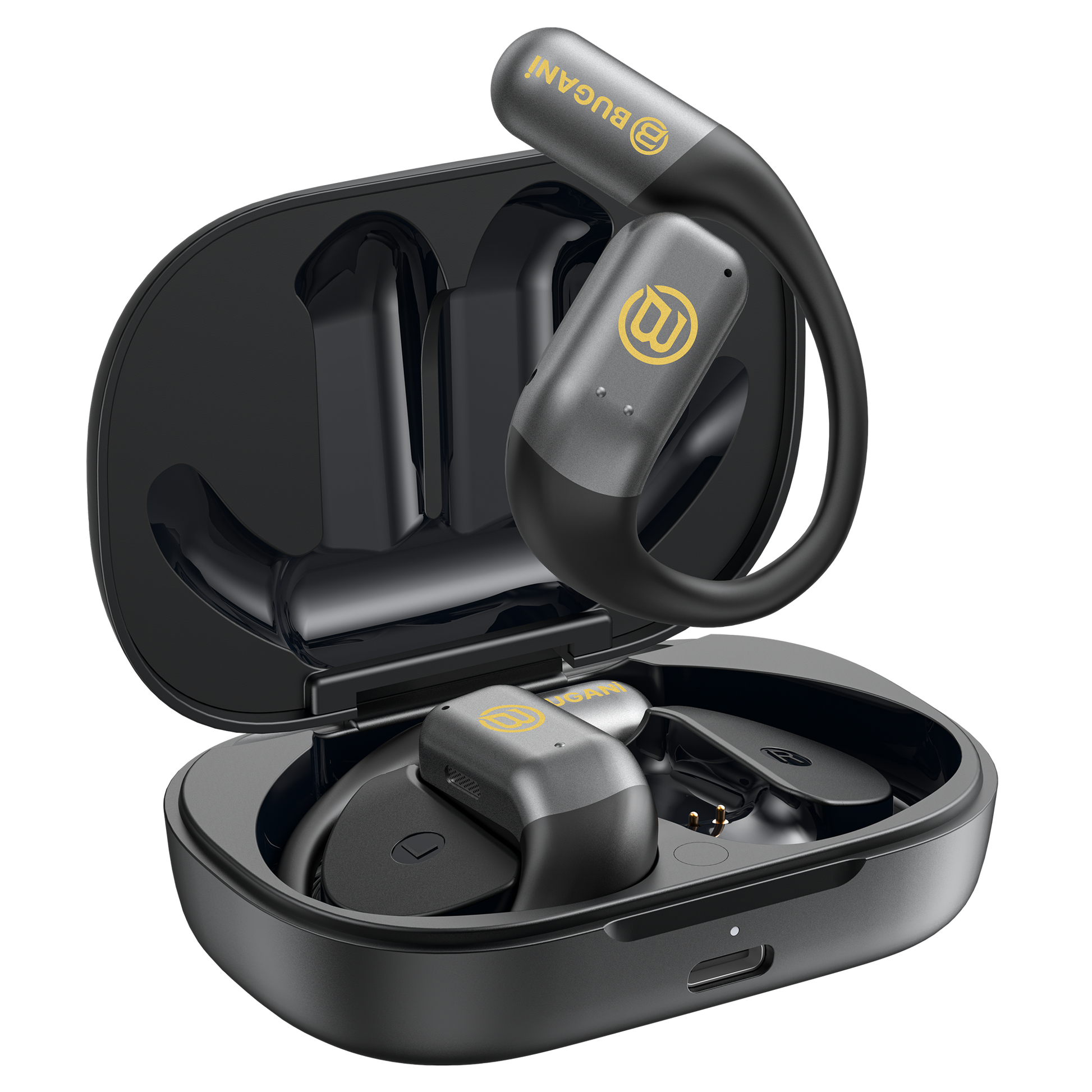 BUGANi Free B10 Open-Ear Earbuds with AI Language Translation