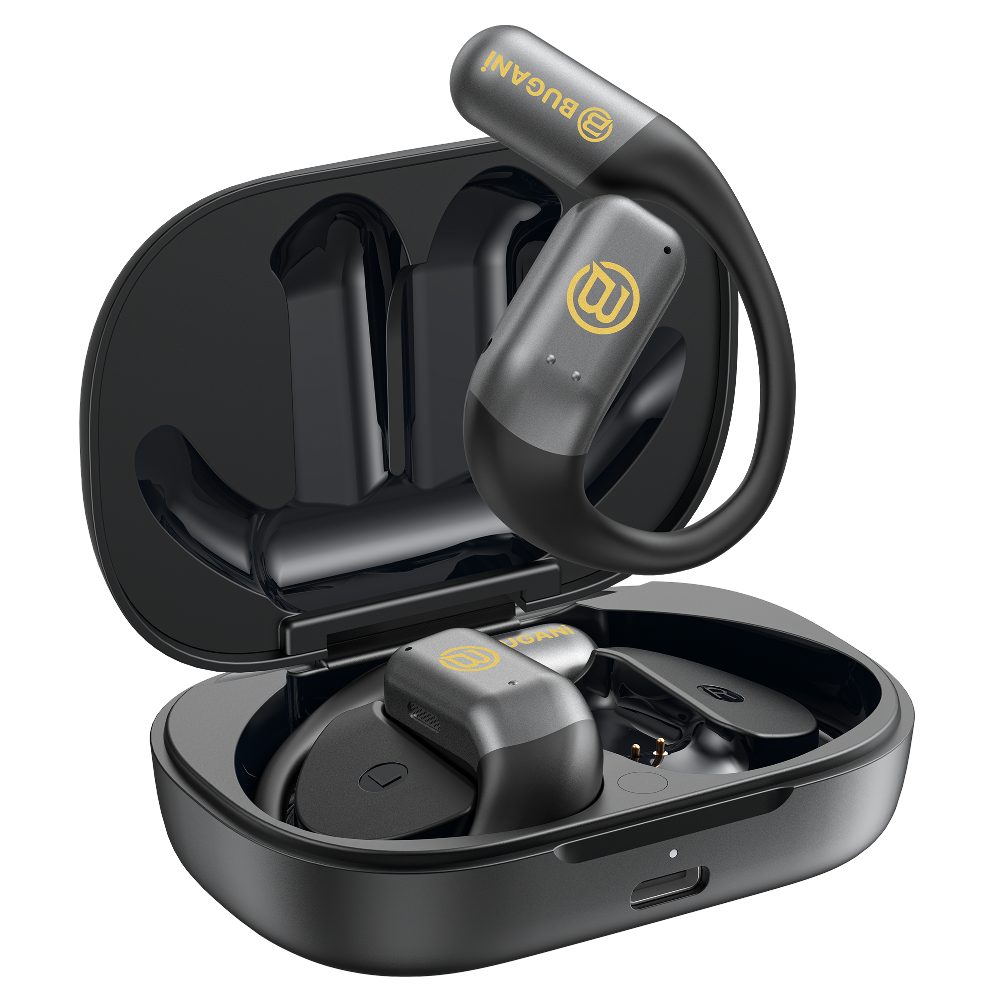 BUGANi Free B10 Open-Ear Earbuds with AI Language Translation