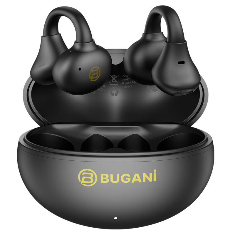 BUGANi Fit B17 Open-Ear Clip-On Wireless Earbuds with Immersive Hi-Fi Sound